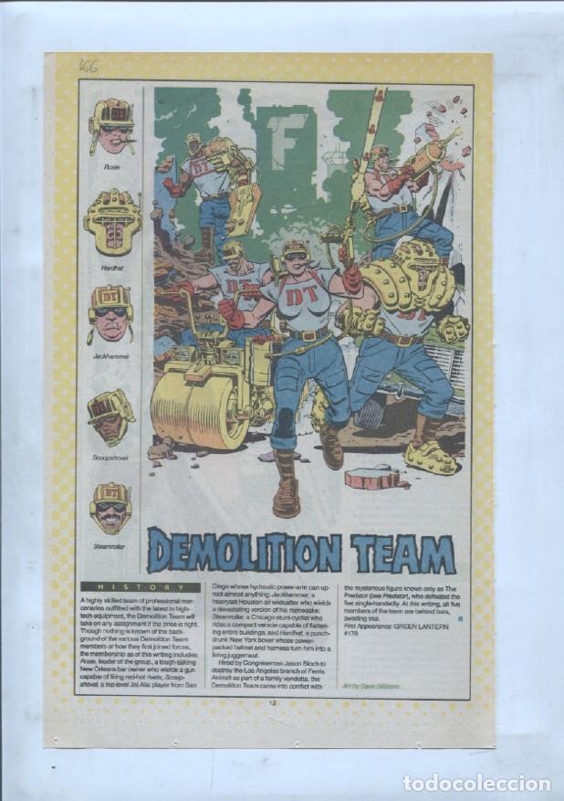 Postcards: Ficha personaje DC Comics numero 166: Demolition Team + Deimos - VARIOS