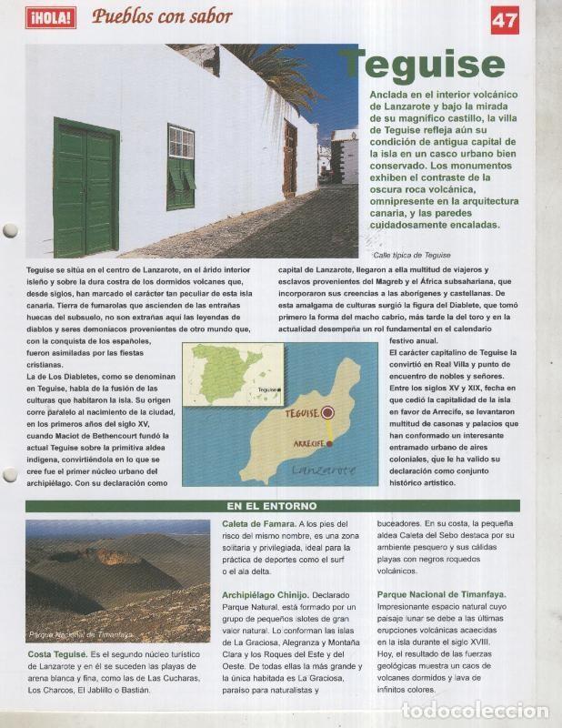 Postkarten: Guia HOLA de pueblos con sabor, ficha 47: Teguise - Varios