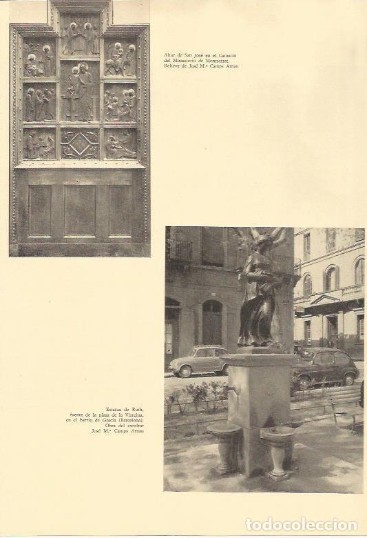 Postkarten: LAMINA 25654: Altar de San Jose en Montserrat y Estatua de Ruth en la plaza Virreina de Barcelona -