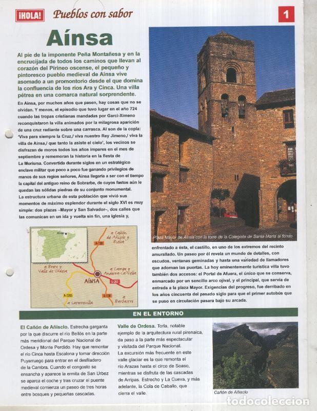 Postkarten: Guia HOLA de pueblos con sabor, ficha 01: Ainsa - Varios