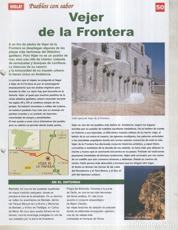 Cartoline: Guia HOLA de pueblos con sabor, ficha 50: Vejer de la Frontera - Varios