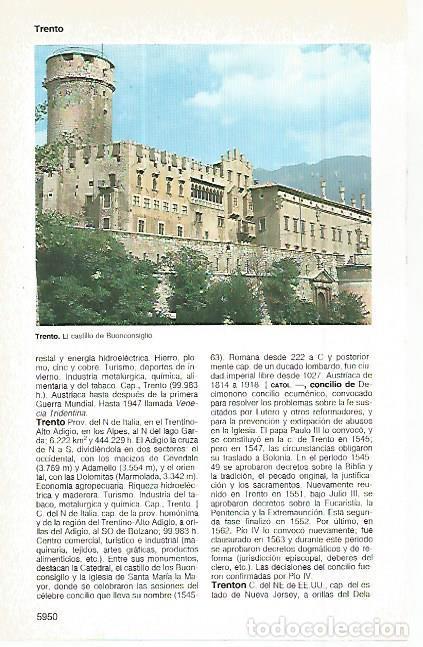 Postales: LAMINA 11397: Castillo de Buonconsiglio en Trento Italia - Varios