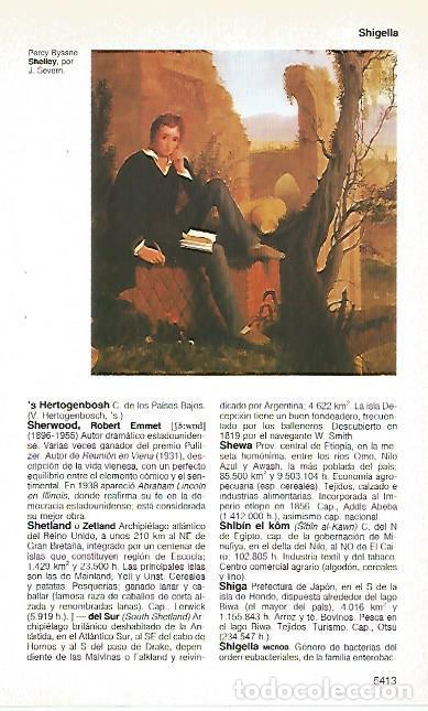 Postales: LAMINA 11469: Percy Byssne Shelley por J. Severn - Varios