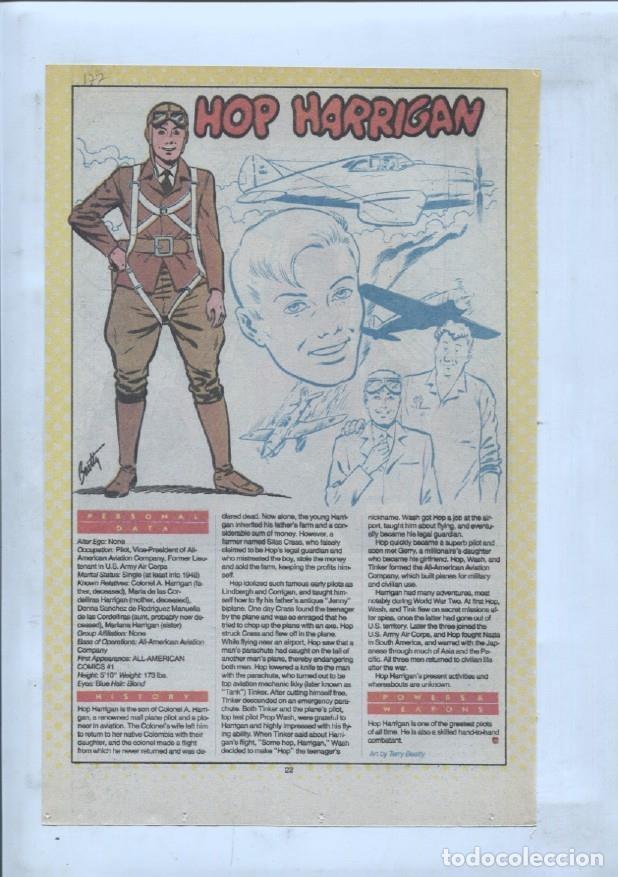 Postales: Ficha personaje DC Comics numero 177: Hop Harrigan + H.I.V.E. - VARIOS