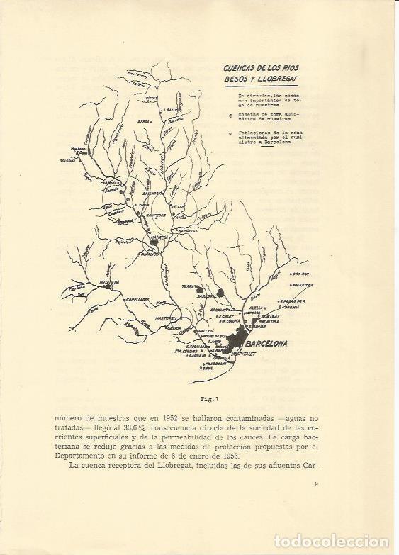 Postales: LAMINA 25562: Mapa de la cuenca de los rios Besos y Llobregat - Varios