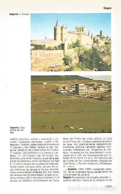 Postales: LAMINA 11458: Alcazar y vista de Segovia - Varios