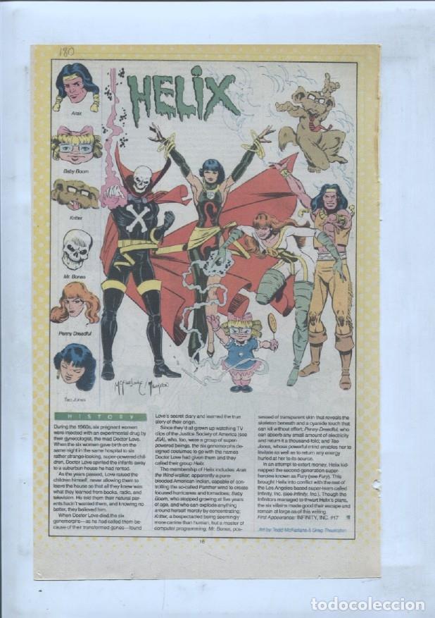 Postales: Ficha personaje DC Comics numero 180: Helix + Hector Hammond - VARIOS
