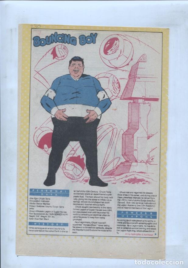 Postcards: Ficha personaje DC Comics numero 230: Bouncing Boy + Bolt - VARIOS
