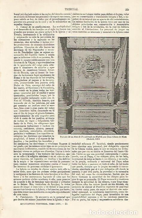 Cartes Postales: LAMINA ESPASA 20402: Auto de fe celebrado en Madrid en 1632 - Varios