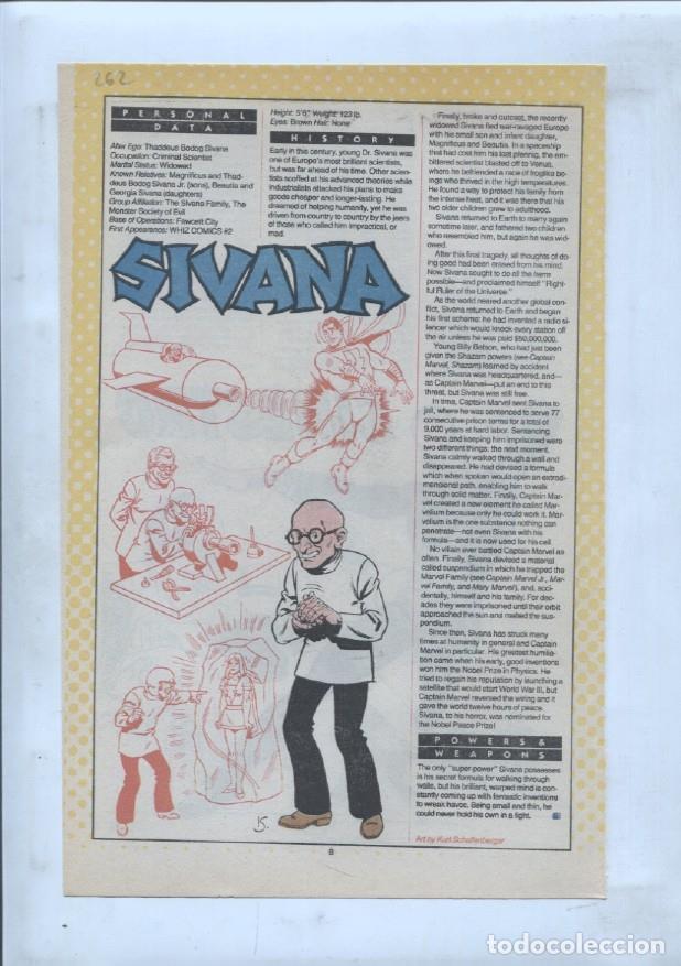Cartes Postales: Ficha personaje DC Comics numero 262: Sivana + Sinestro - VARIOS
