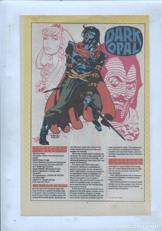 Cartes Postales: Ficha personaje DC Comics numero 200: Dark Opal +Dark Destroyer - VARIOS