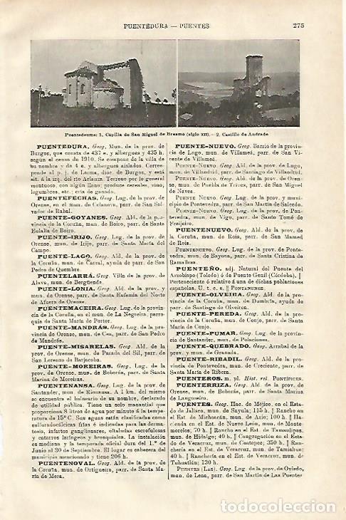 Postcards: LAMINA ESPASA 23077: Capilla de San Miguel de Breamo en Puentedeume - Varios