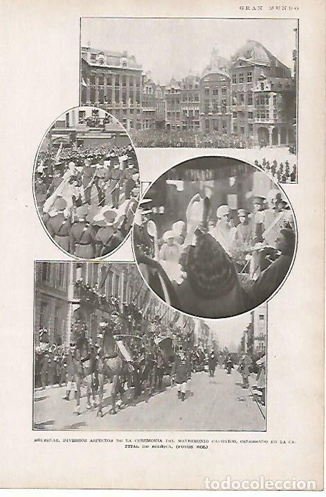 Postales: LAMINA BLANCO Y NEGRO 7654: Boda real en Bruselas - Varios