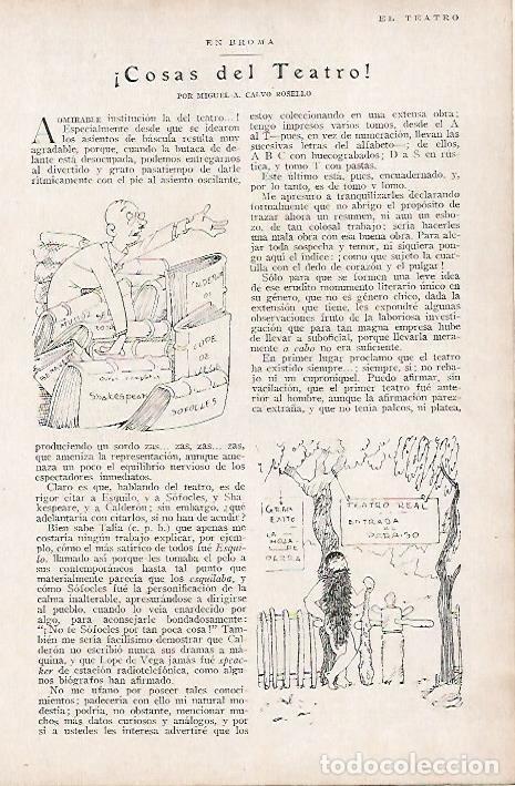 Postkarten: LAMINA BLANCO Y NEGRO 7666: Cosas del Teatro dibujos de Pellicer - Varios