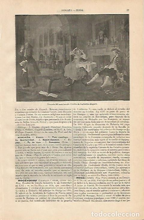 Postkarten: LAMINA ESPASA 4411: Despues del matrimonio por Hogarth - Varios Autores