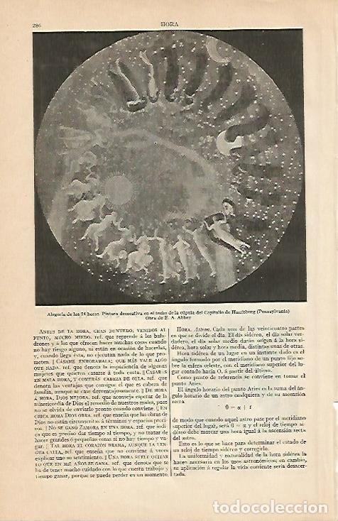 Postkarten: LAMINA ESPASA 4441: Alegoria de las 24 horas por Abbey - Varios Autores