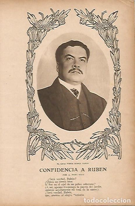 Postkarten: LAMINA BLANCO Y NEGRO 8157: Ruben Dario - Varios