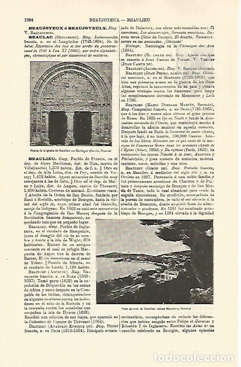 Postales: LAMINA ESPASA 30902: Iglesia de Beaulieu sur Dordogue Francia - Varios