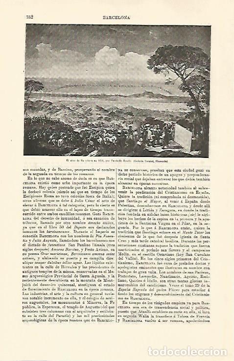 Postales: LAMINA ESPASA 30825: El sitio de Barcelona en 1651 por Branchi - Varios