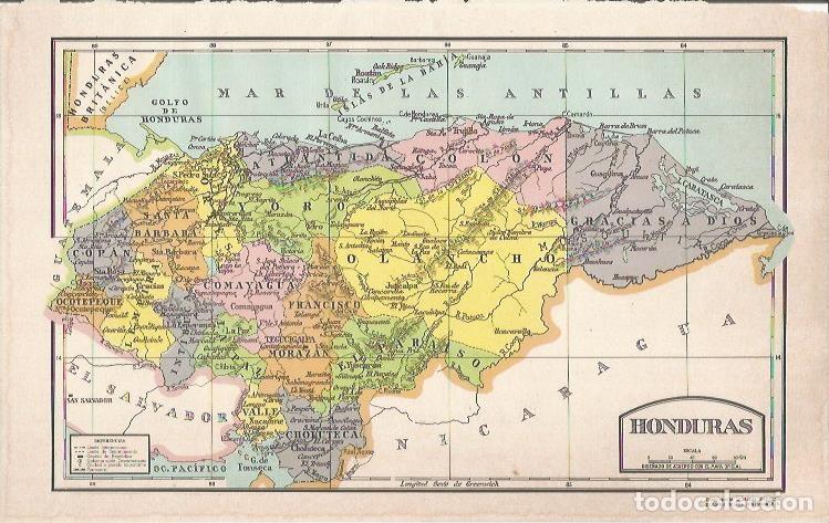 Cartoline: LAMINA 51649: Mapa de Honduras - VVAA