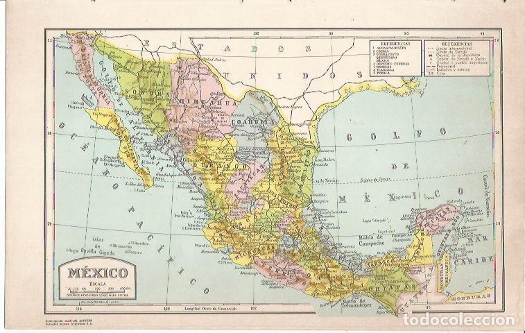 Postales: LAMINA 51697: Mapa de Mexico - VVAA
