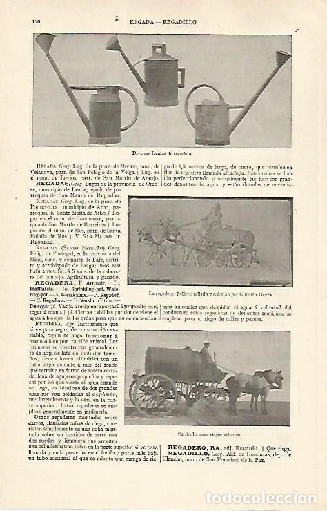 Postales: LAMINA ESPASA 30973: Regaderas - Varios