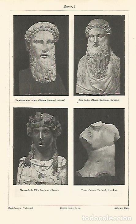 Postales: LAMINA ESPASA 30931: Esculturas de Baco - Varios