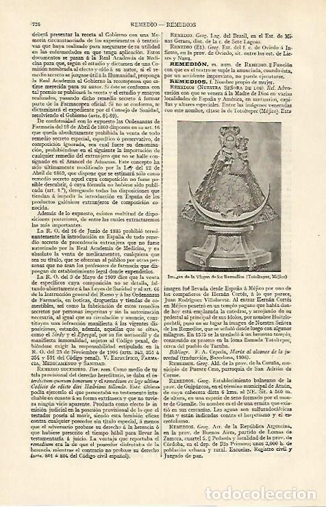 Postales: LAMINA ESPASA 31037: La Virgen de los Remedios de Mexico - Varios