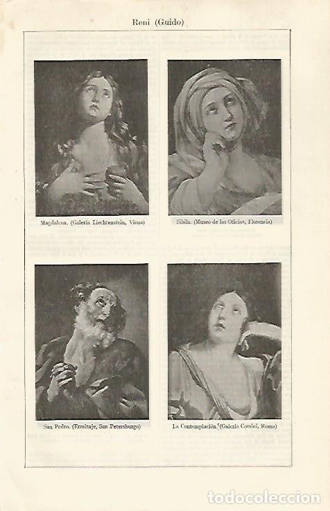 Postales: LAMINA ESPASA 31047: Magadalena Sibila San Pedro y La Contemplacion por Reni - Varios