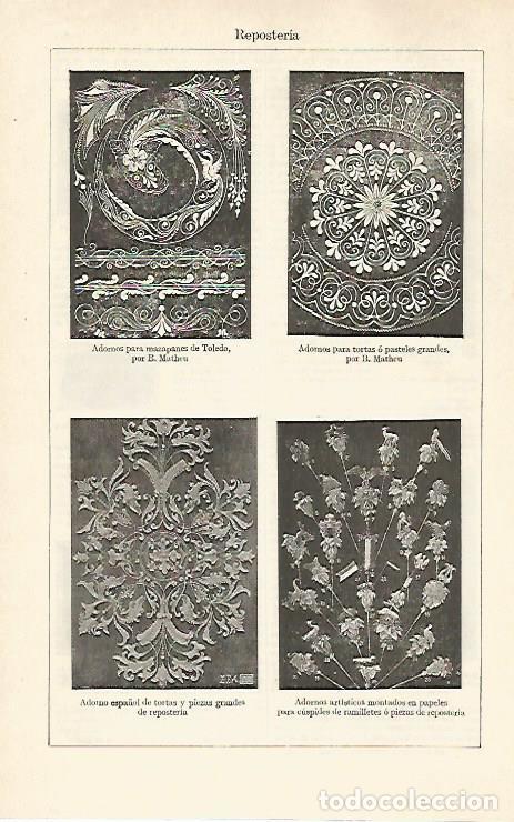 Postales: LAMINA ESPASA 31058: Adornos para reposteria - Varios