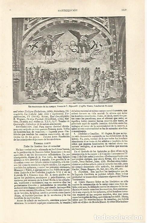 Postales: LAMINA ESPASA 31083: La resurreccion de los cuerpos por Signorelli - Varios