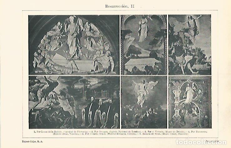 Postales: LAMINA ESPASA 31085: Frescos sobre la resurreccion - Varios