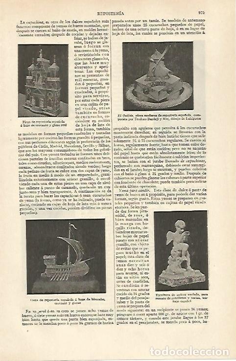 Postales: LAMINA ESPASA 31057: Reposteria - Varios