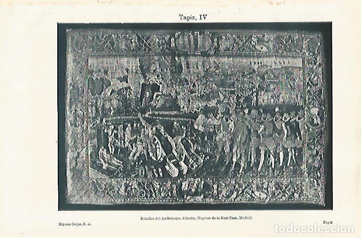 Postales: LAMINA ESPASA 31210: Tapiz de la Real Casa de Madrid - Varios