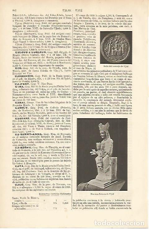 Postales: LAMINA ESPASA 12108: Nuestra Se&ntilde;ora de Ujue Navarra - Varios