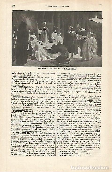 Postales: LAMINA ESPASA 31177: La rendicion de Tannhauser por F. Dicksee - Varios