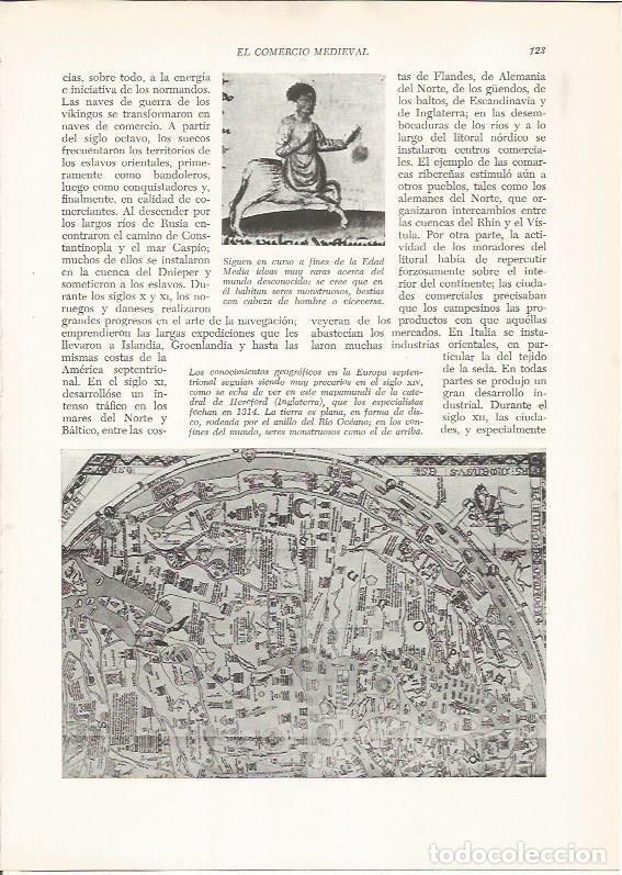 Postales: LAMINA 25895: Mapamundi de la catedral de Hereford - VVAA