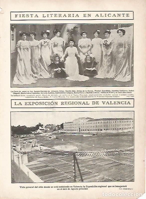 Postkarten: LAMINA 11600: Fiesta literaria en Alicante y Exposicion Regional de Valencia - Varios