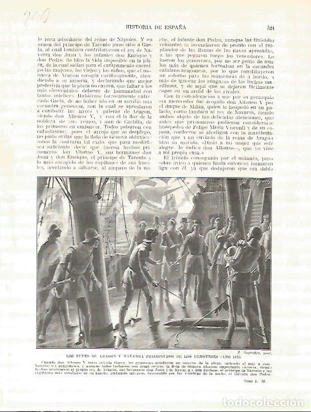 Postkarten: LAMINA 4803: Los reyes de Aragon y Navarra prisioneros de los genoveses - Manuel Rodriguez Codola