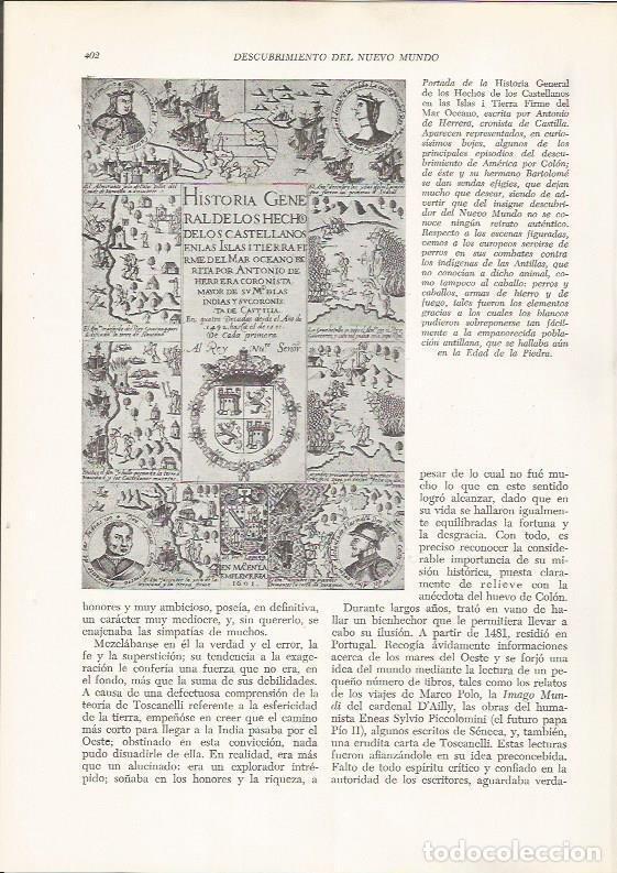 Postcards: LAMINA 26000: Portada de la Historia General de los Hechos de los Castellanos en las Islas - VVAA