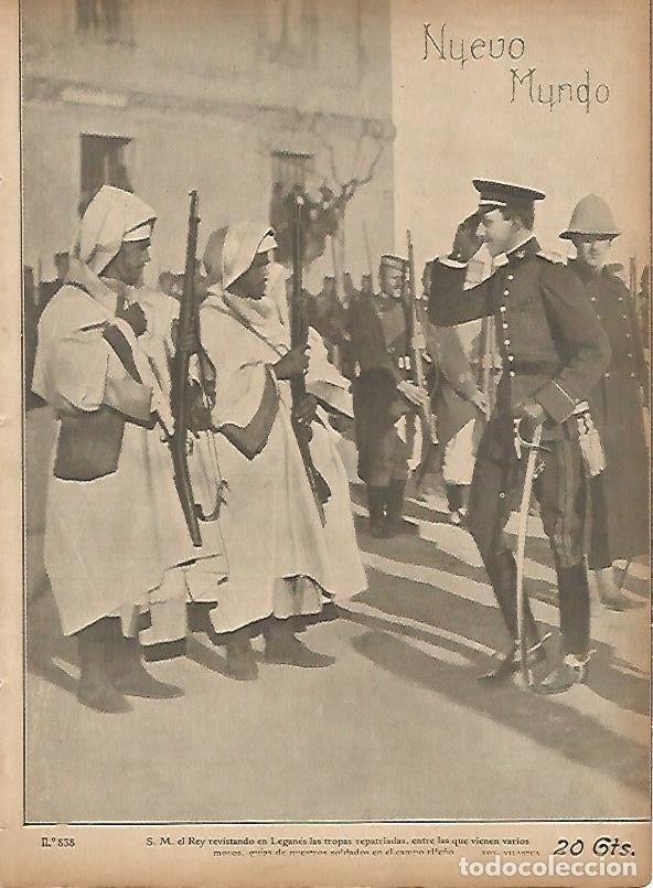 Postcards: LAMINA 11643: Alfonso XIII con las tropas en Leganes - Varios