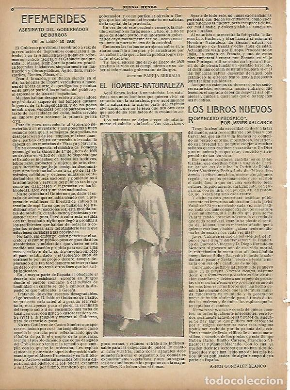 Postcards: LAMINA 11648: Efemerides asesinato del gobernador de Burgos - Varios