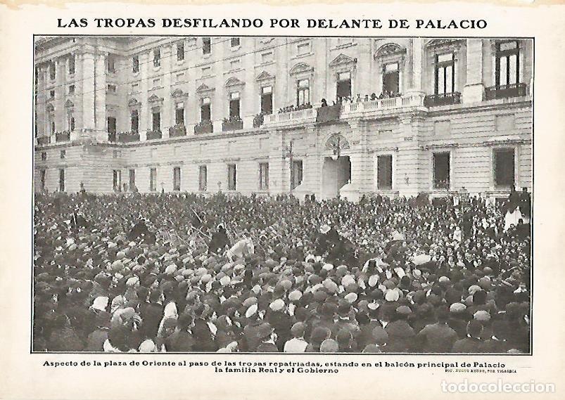 Postcards: LAMINA 11653: Las tropas desfilando por el Palacio Real de Madrid - Varios