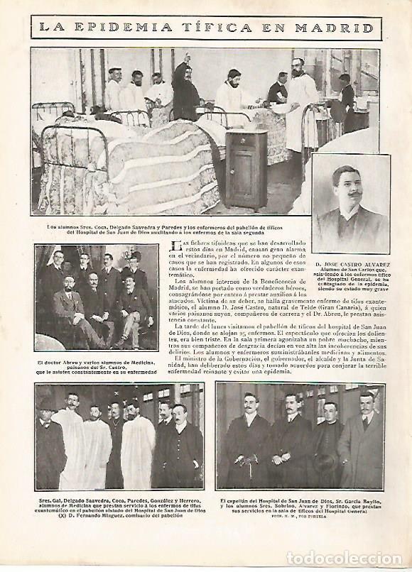 Postcards: LAMINA 11635: La epidemia tifica en Madrid - Varios