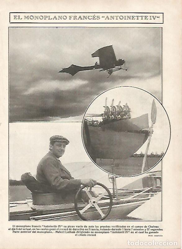 Postcards: LAMINA 11670: El monoplano frances Antoinette IV - Varios