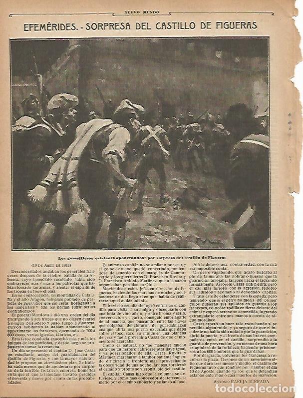 Postales: LAMINA 11677: Efemerides Sorpresa del Castillo de Figueres - Varios