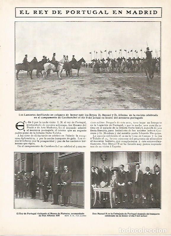 Postales: LAMINA 11710: El rey de Portugal en Madrid - Varios