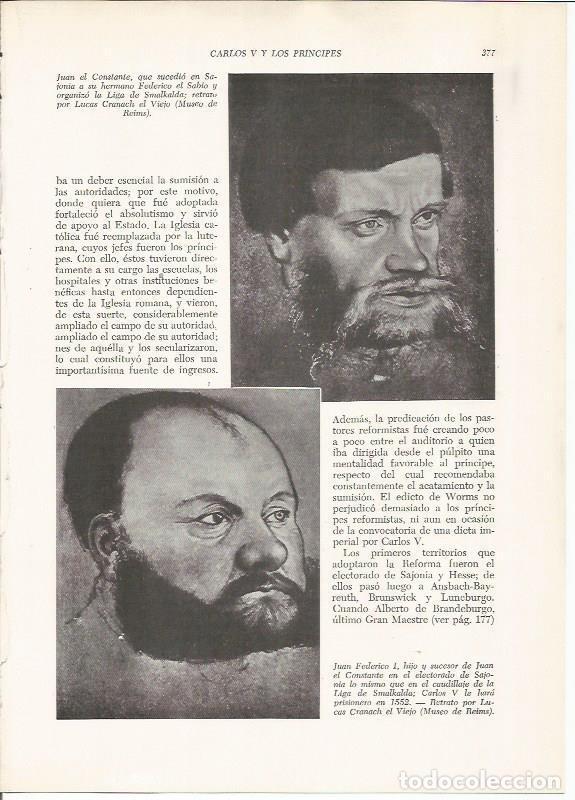 Postales: LAMINA 25990: Juan el Constante y Juan Federico I de Sajonia - VVAA