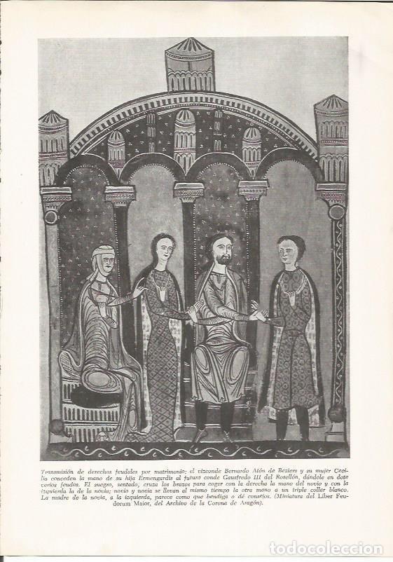 Postcards: LAMINA HISTORIA 26304: Entrega de mano de Ermegilda, hija de Bernardo Aton de Beziers - VVAA