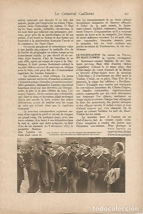 Cartoline: LAMINA 11876: El general Gallieni saludando a miembros de sociedades - Varios